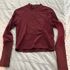 Lululemon Rulu cropped half zip